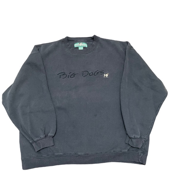 Big Dogs Other - Big Dogs Navy Blue Crewneck Pullover Size Large Embroidered Y2K